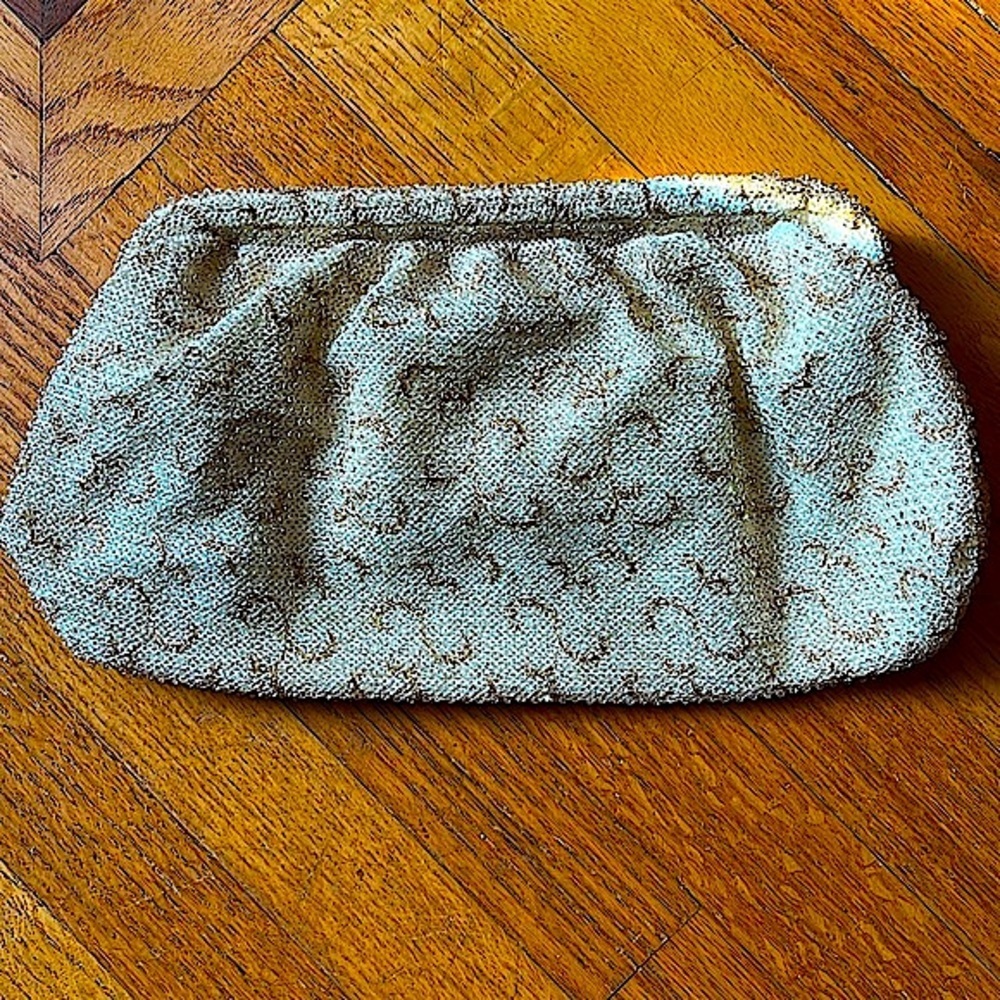 Vintage 50s 60s beaded clutch & wallet/pouch